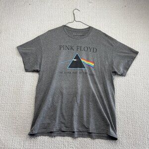 Pink Floyd T-Shirt Mens 2XL Dark Side Of The Moon Black Distressed Graphic Gray